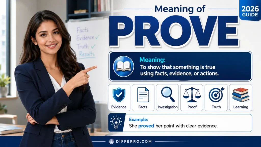 Meaning of Prove