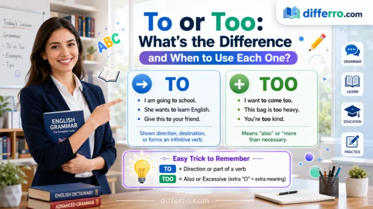 To or Too: What's the Difference and When to Use Each One?