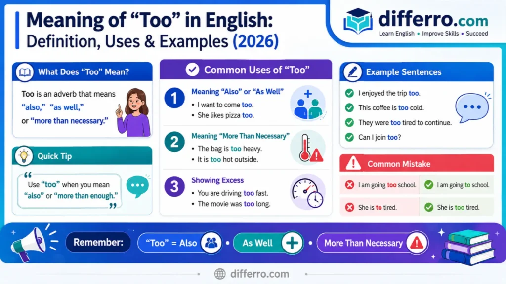 Meaning of Too