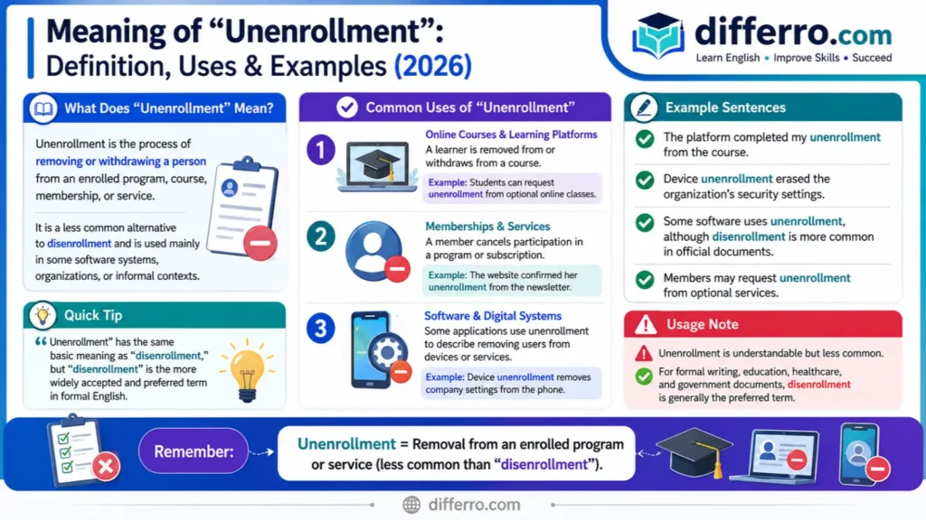 Meaning of Unenrollment