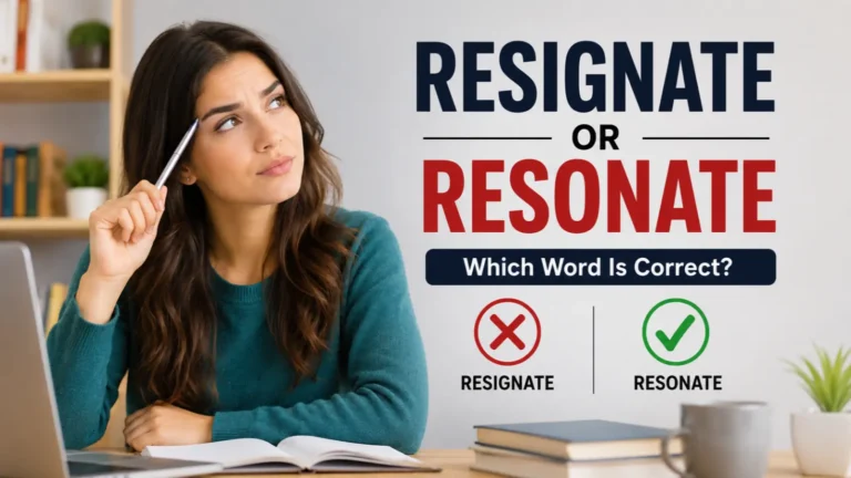 Resignate Or Resonate