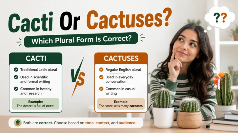 Cacti Or Cactuses?