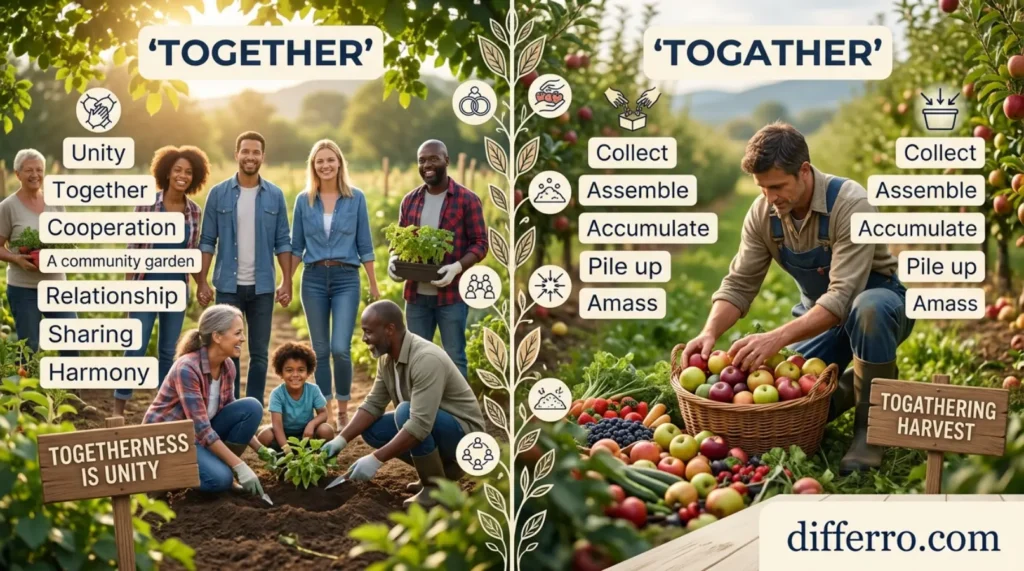 Meaning of Together & Meaning of Togather