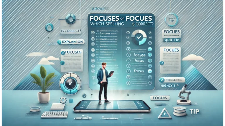 Focusses Or Focuses