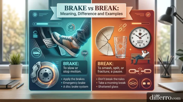 Brake vs Break: Meaning, Difference and Examples