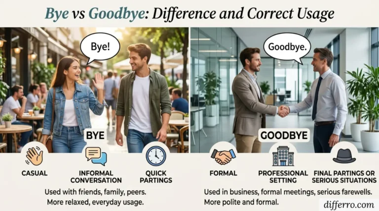 Bye vs Goodbye: Difference and Correct Usage