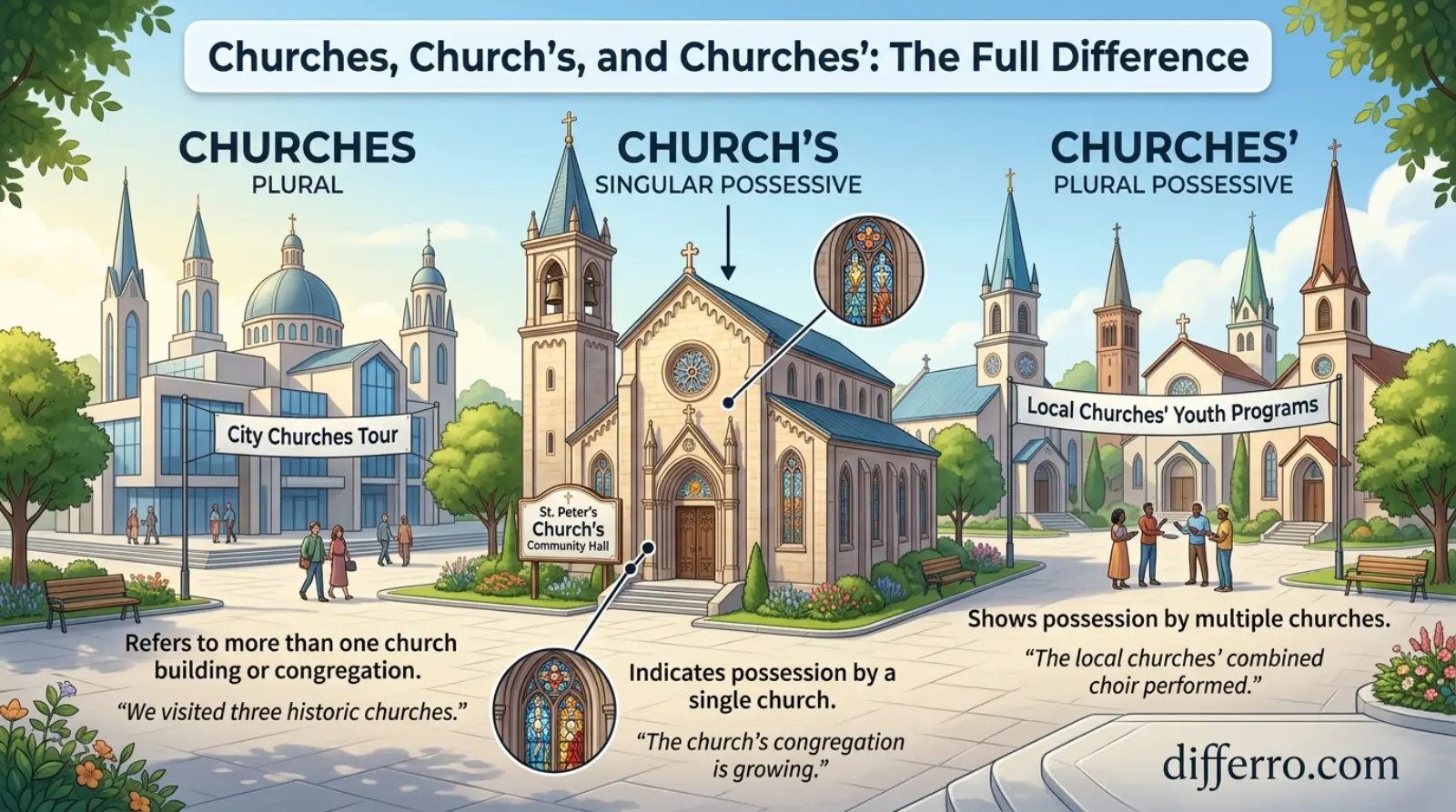 Churches, Church’s, and Churches’: The Full Difference