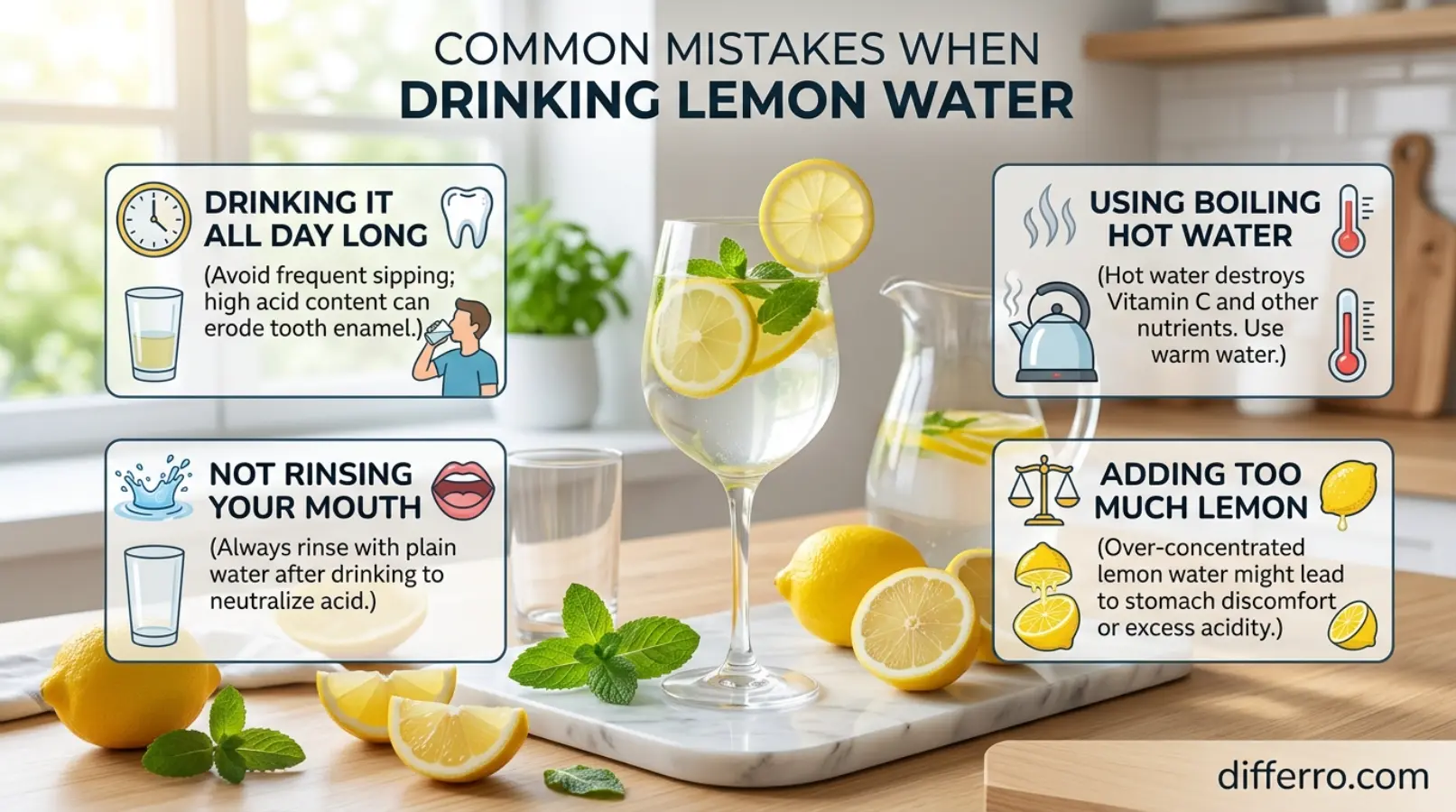 Common Mistakes When Drinking Lemon Water