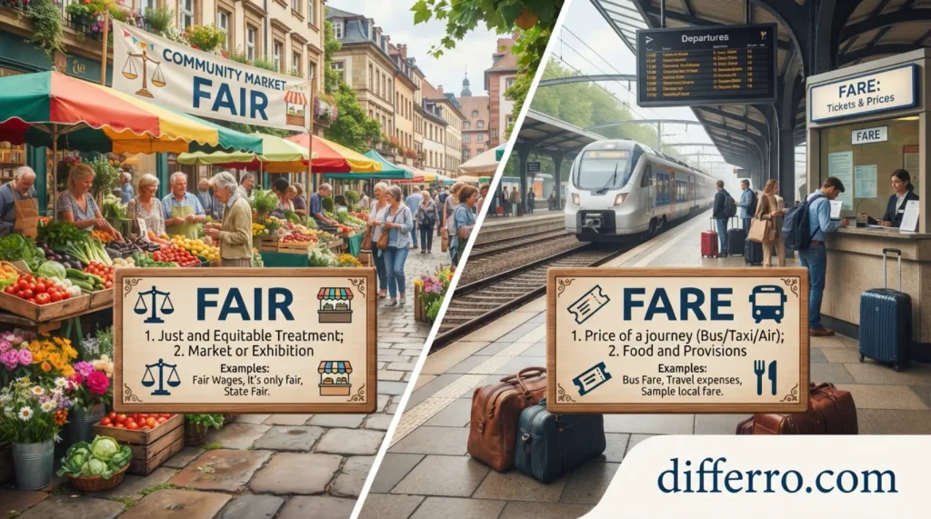 Fair or Fare: Key Differences