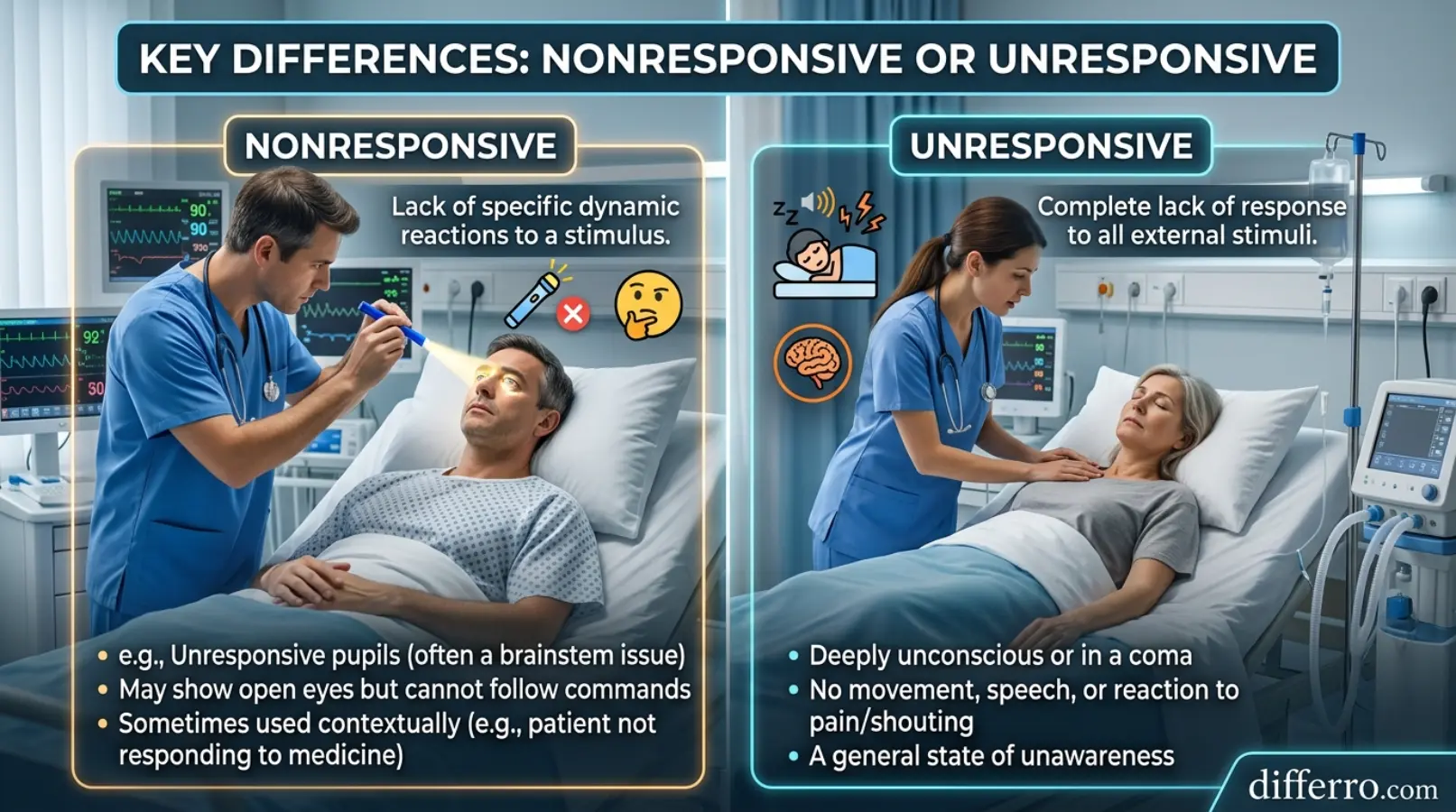 Key Differences: Nonresponsive or Unresponsive