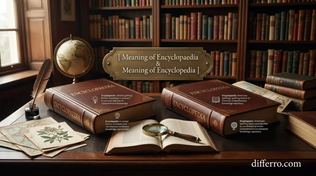 Meaning of Encyclopaedia & Meaning of Encyclopedia