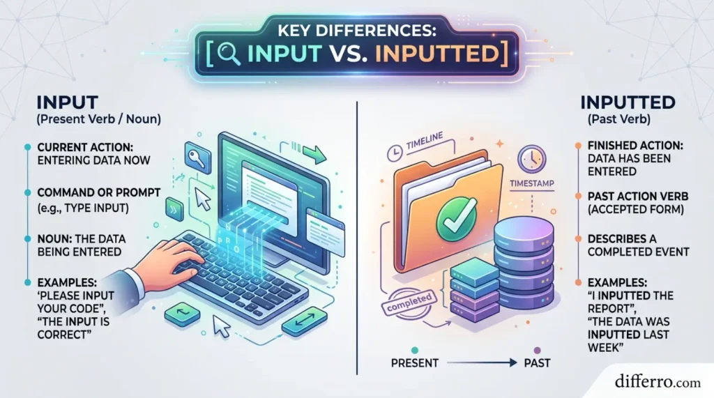 Key Differences: Inputted or Input