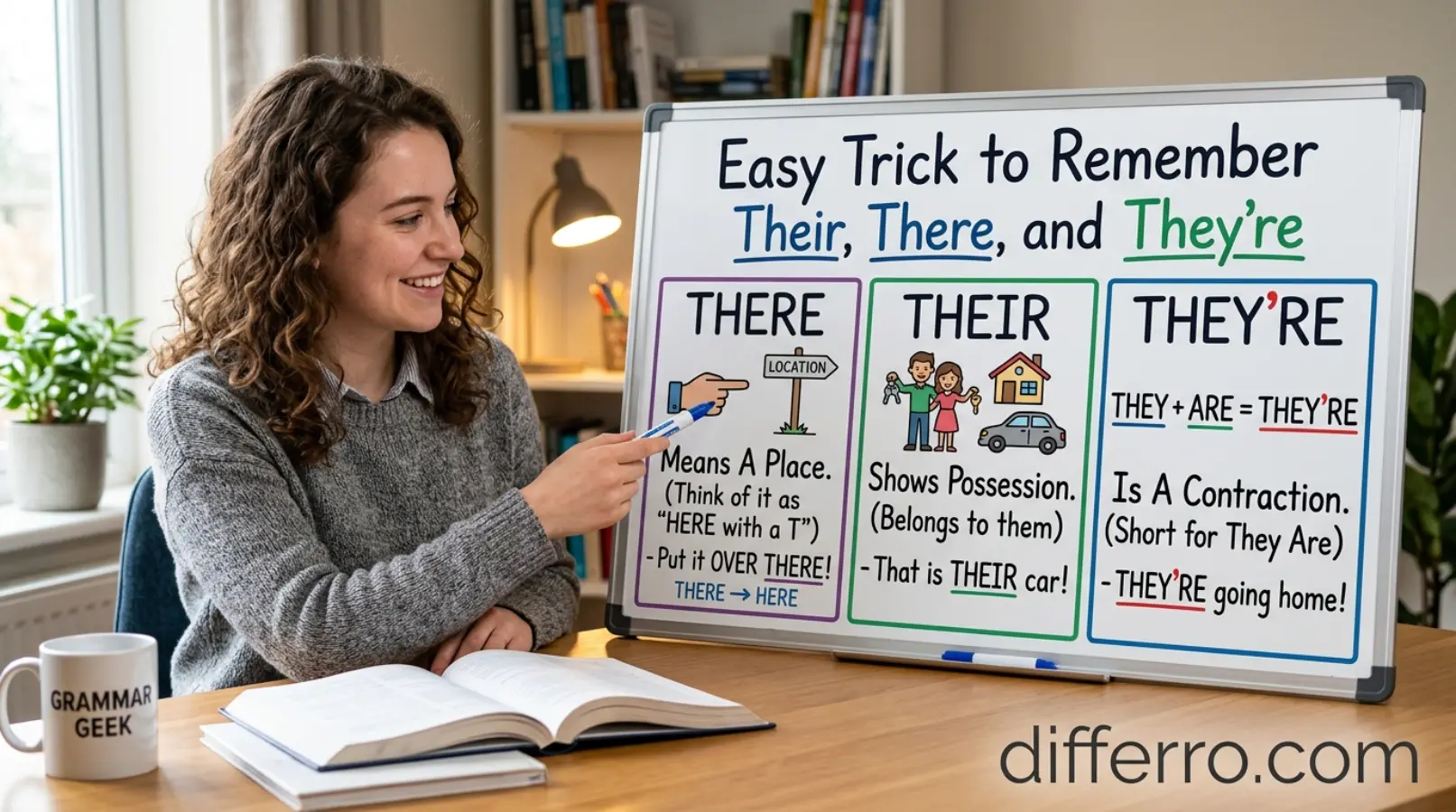 Easy Trick to Remember Their, There, and They're