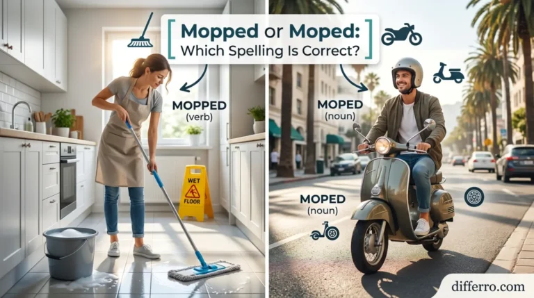 Mopped or Moped: Which Spelling Is Correct?