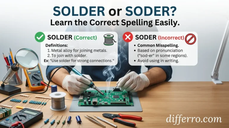 Solder or Soder: Learn the Correct Spelling Easily