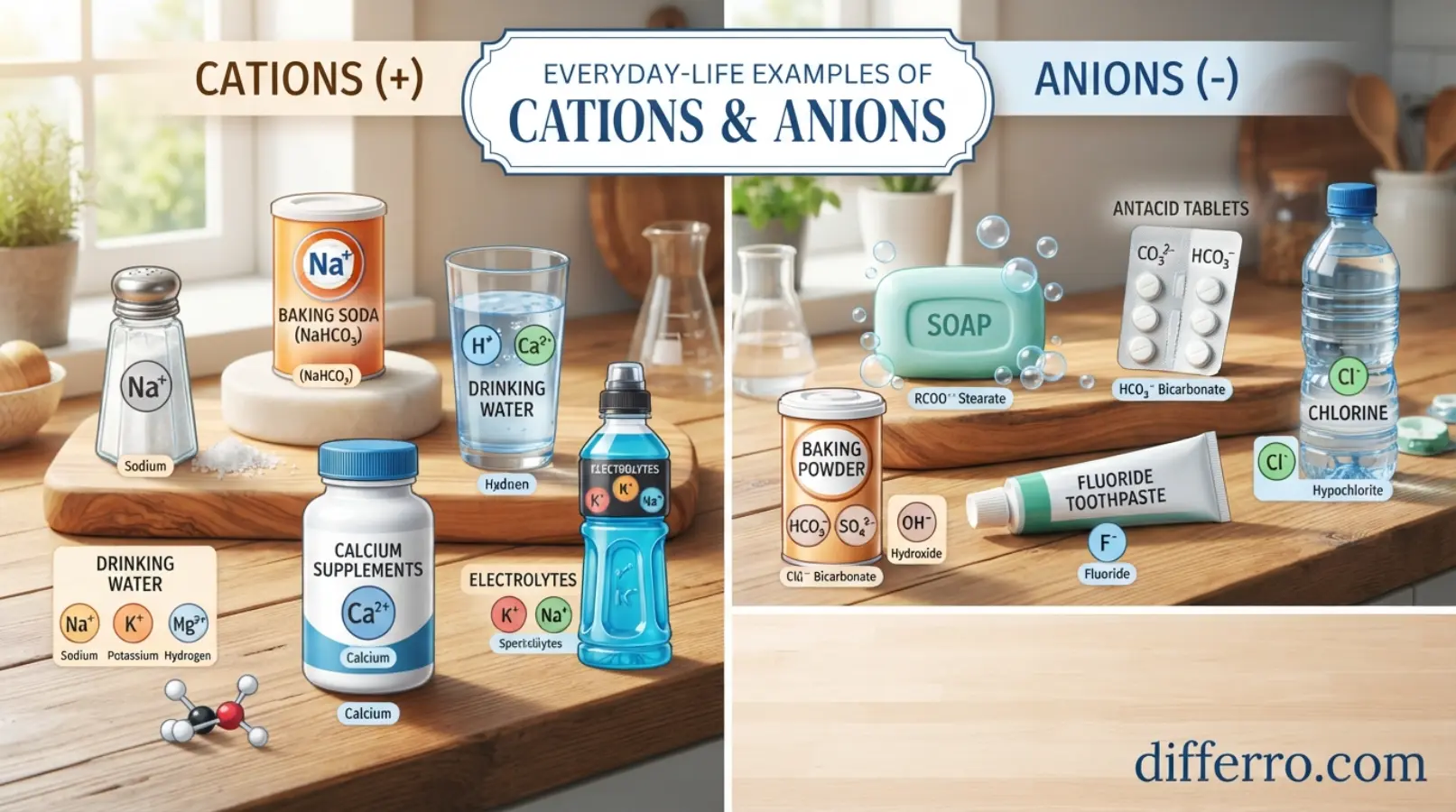 Everyday-Life Examples of Cations and Anions
