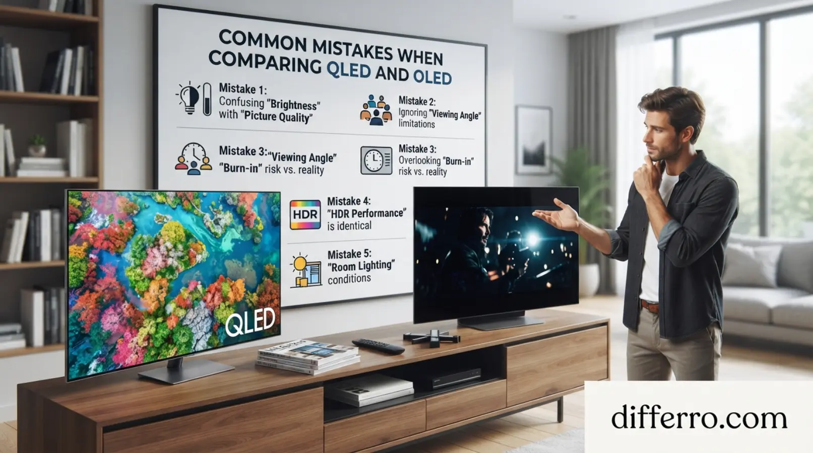 Common Mistakes When Comparing QLED and OLED