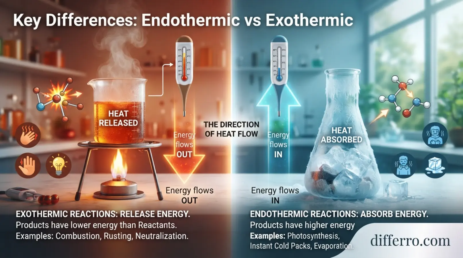 Key Differences: Endothermic vs Exothermic