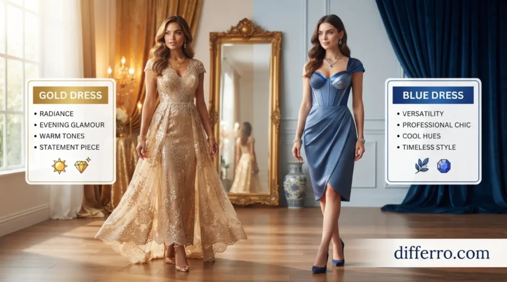 Gold or Blue Dress: Key Differences