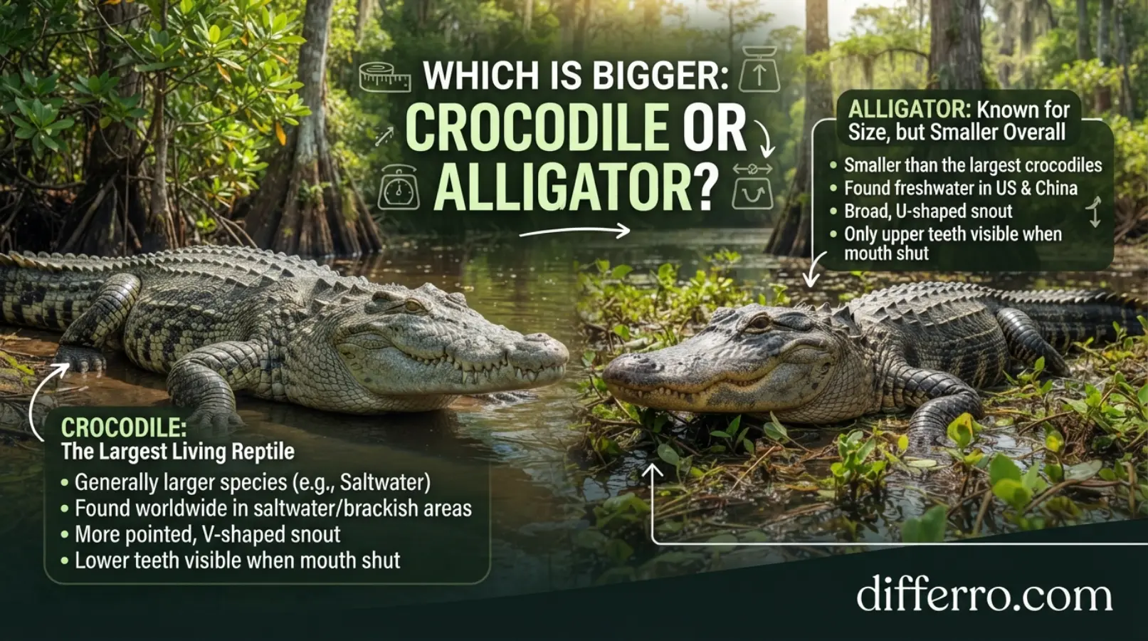 Which Is Bigger: Crocodile or Alligator?