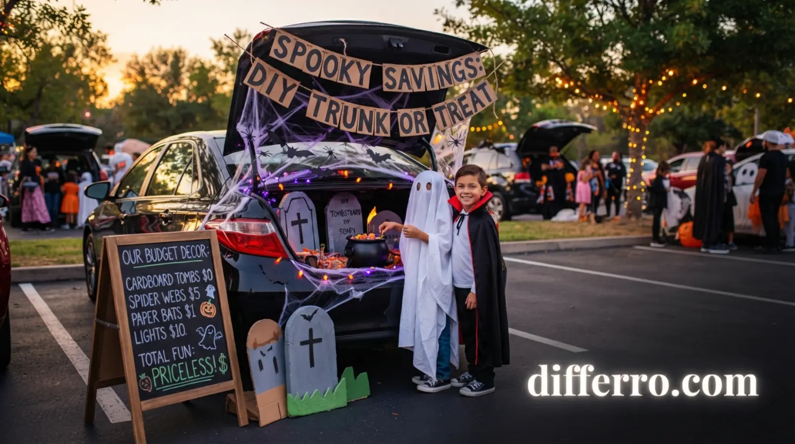 Budget-Friendly DIY Scary Trunk or Treat Decorations