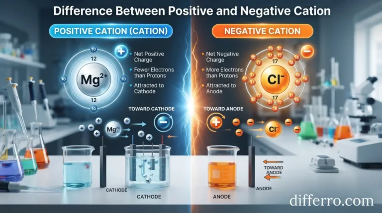 Difference Between Positive or Negative Cation
