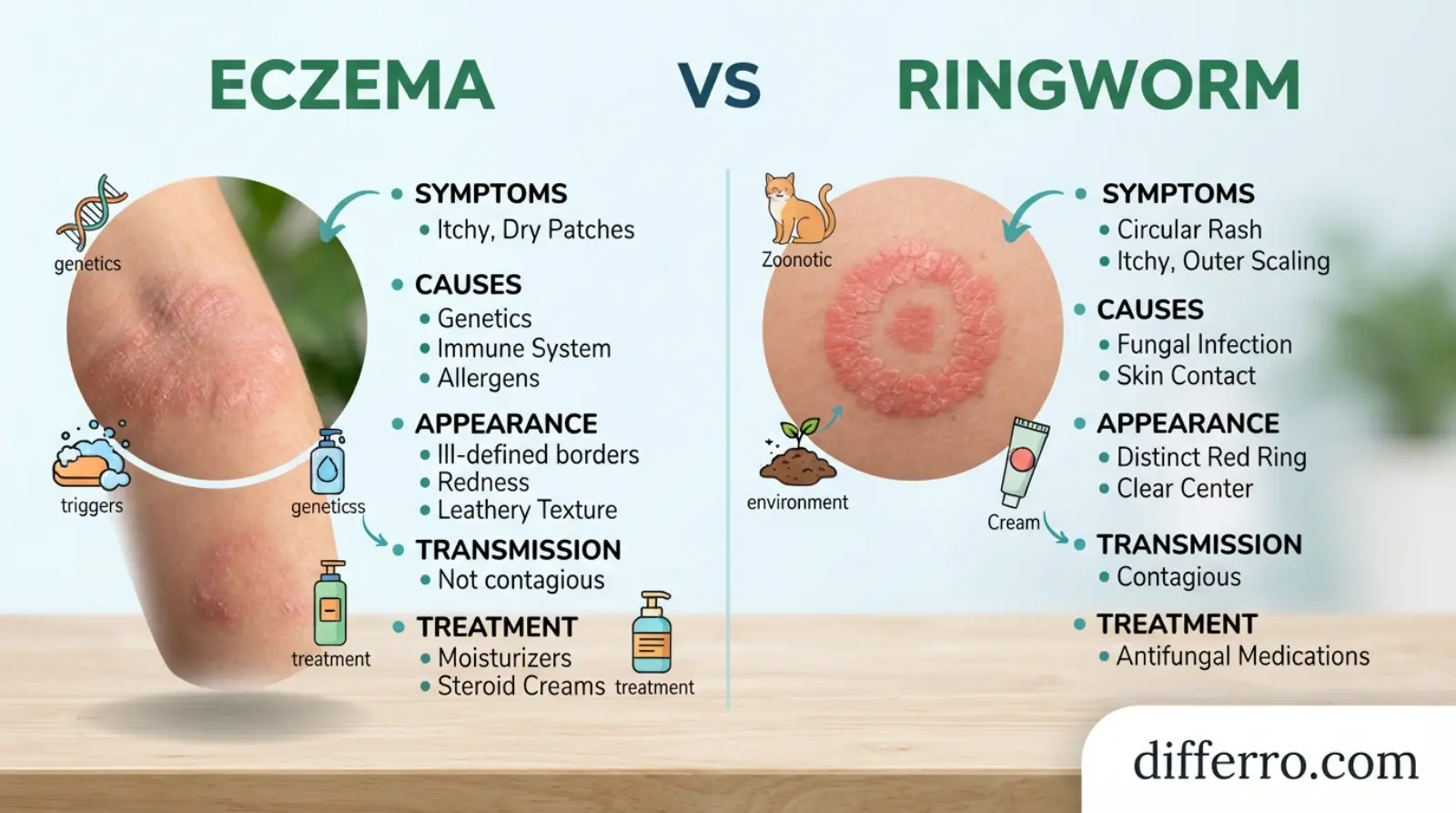 Eczema or Ringworm: Key Differences