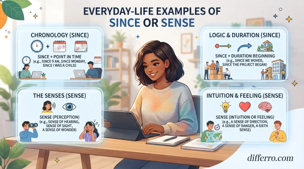 Everyday-Life Examples of Since or Sense