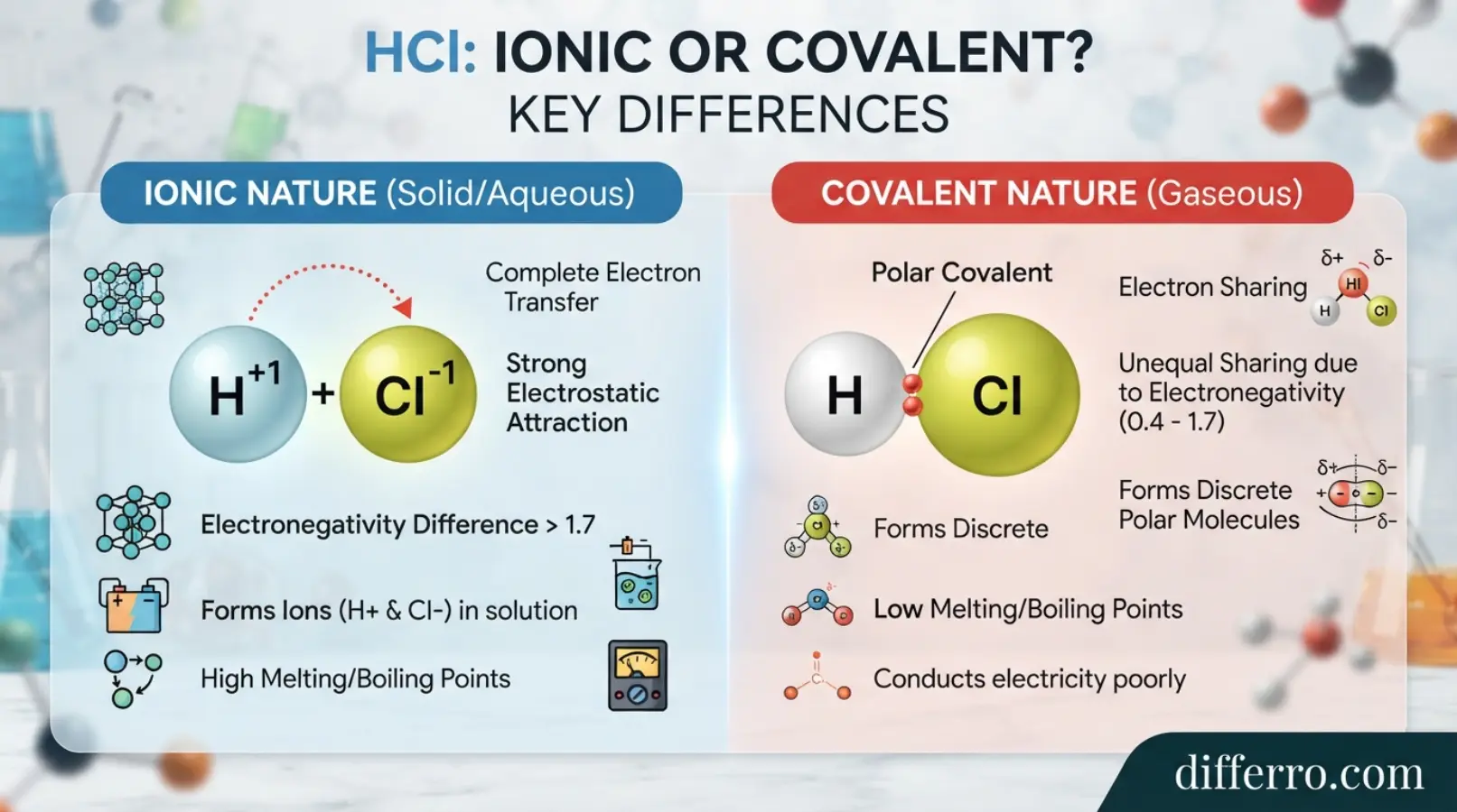HCl Ionic or Covalent: Key Differences