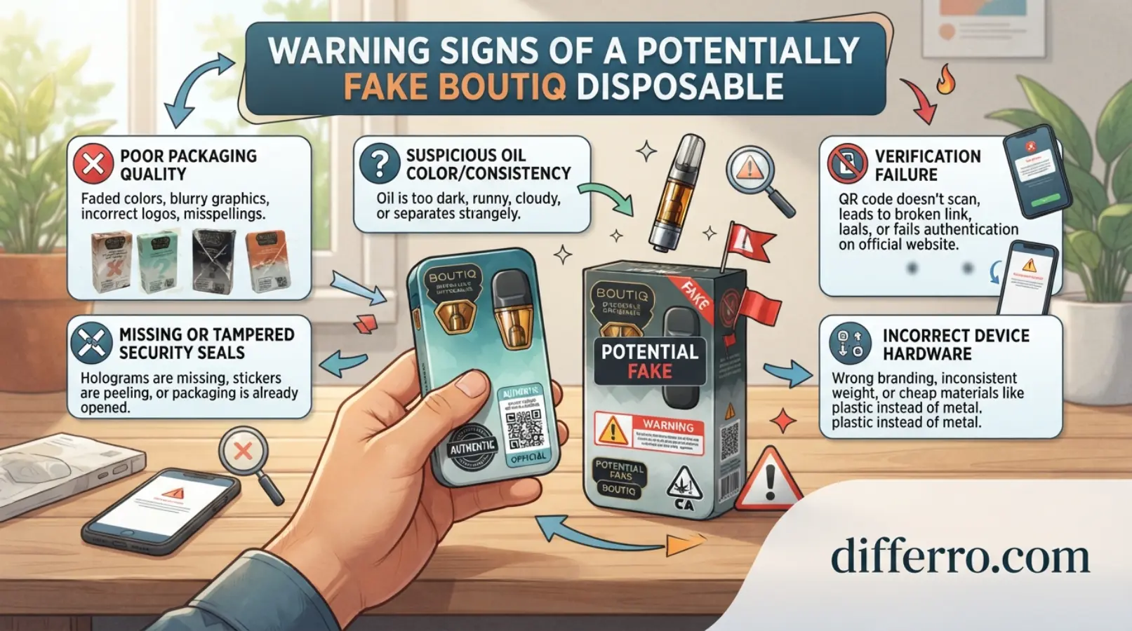 Warning Signs of a Potentially Fake Boutiq Disposable