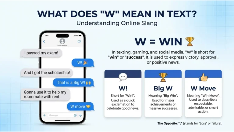W Meaning Slang