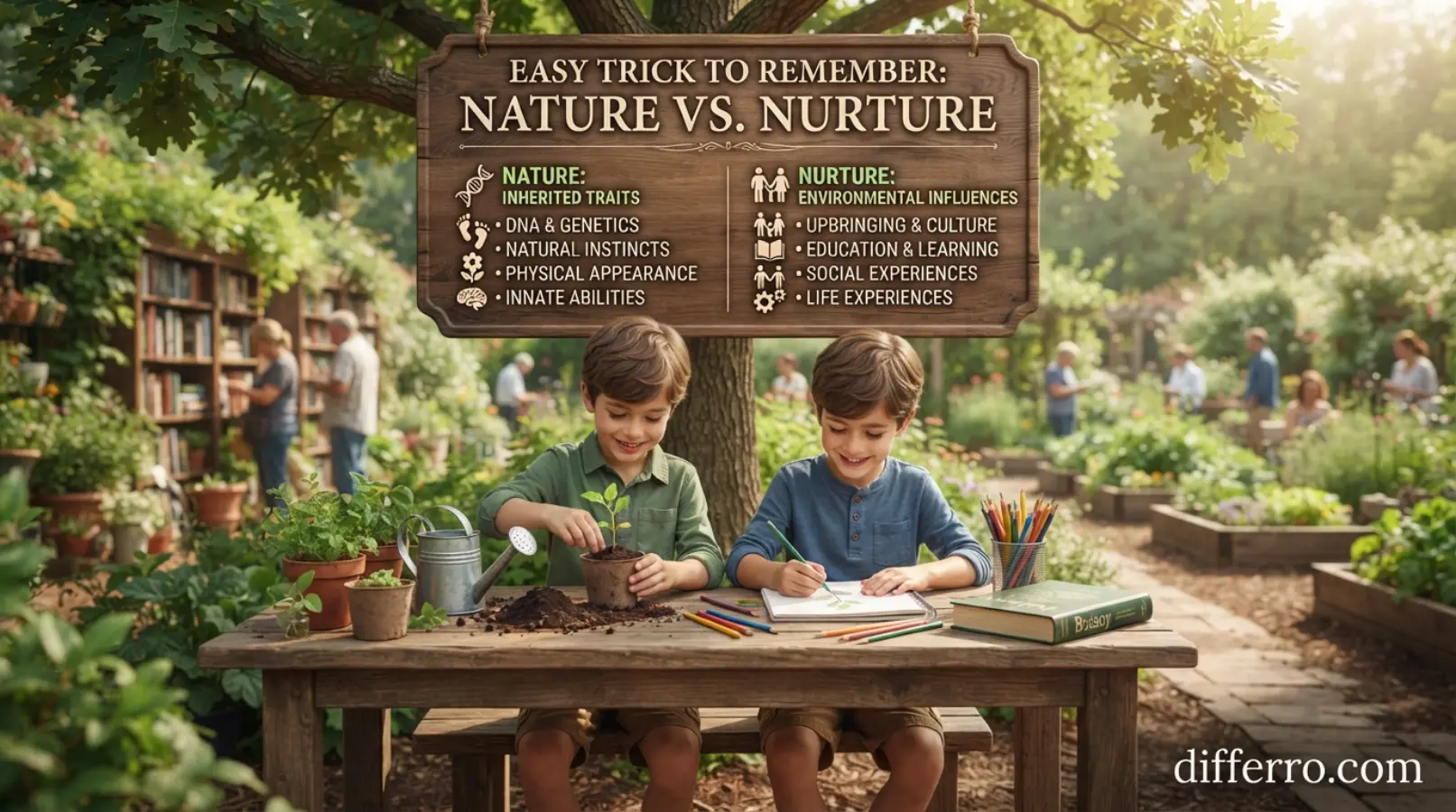 Easy Trick to Remember: Nature vs. Nurture