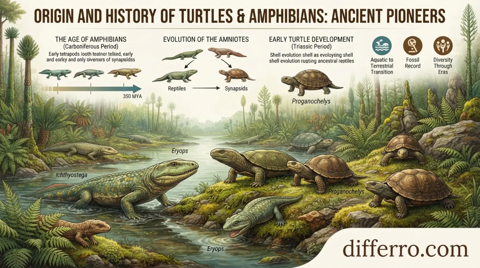 Origin and History of Turtles and Amphibians