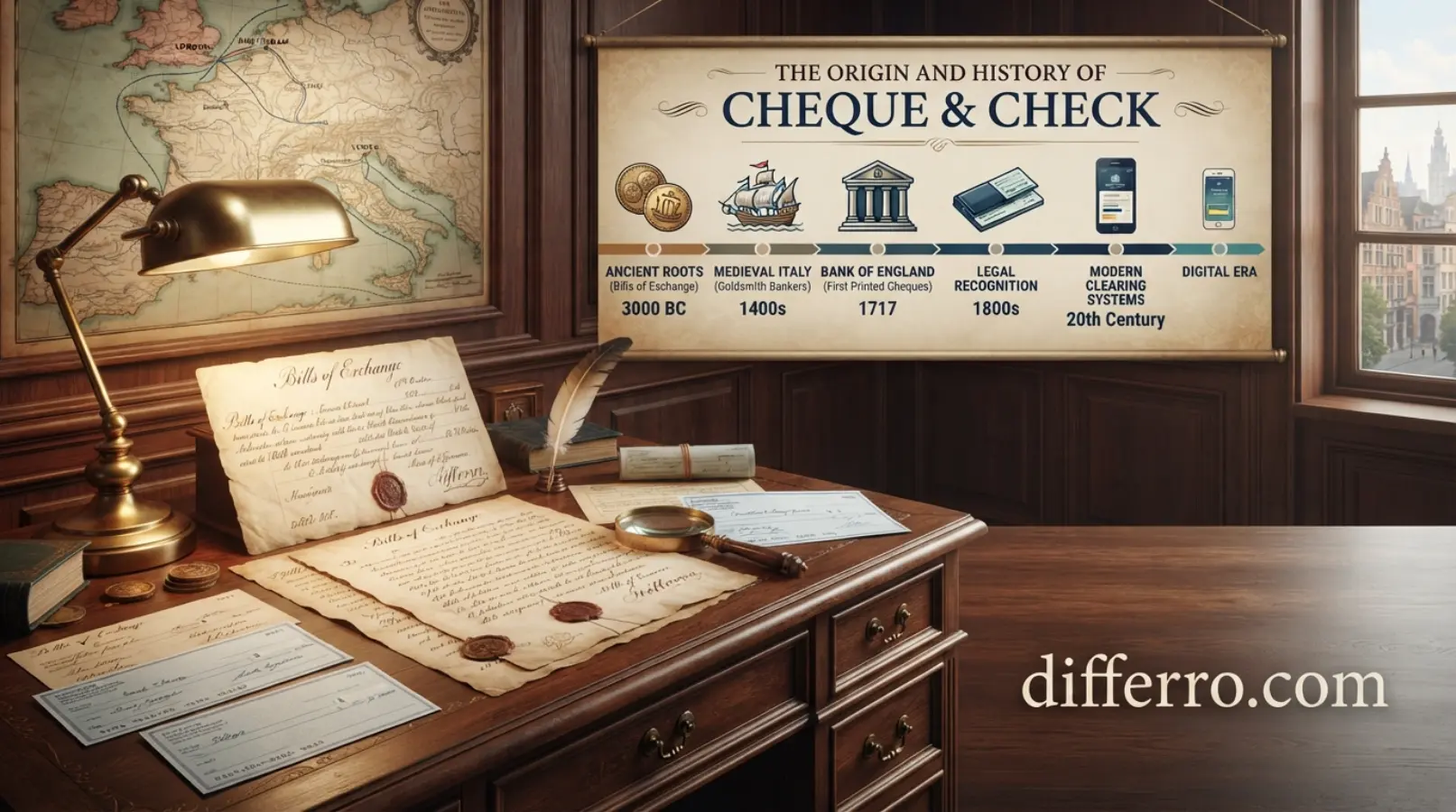 Origin and History of Cheque and Check
