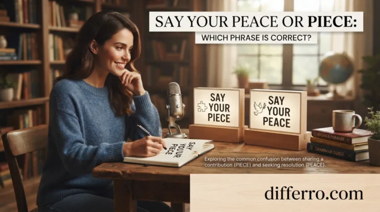 Say Your Peace or Piece: Which Phrase Is Correct?